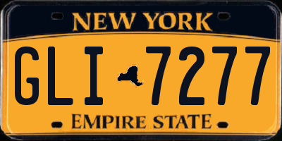 NY license plate GLI7277