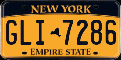 NY license plate GLI7286