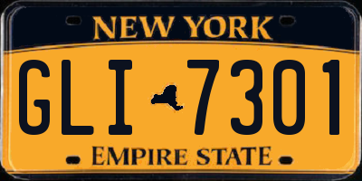 NY license plate GLI7301