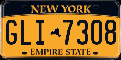 NY license plate GLI7308