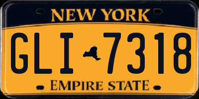 NY license plate GLI7318