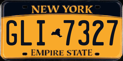 NY license plate GLI7327