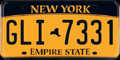 NY license plate GLI7331