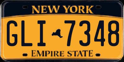 NY license plate GLI7348