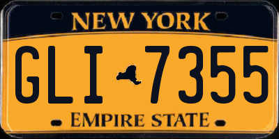 NY license plate GLI7355