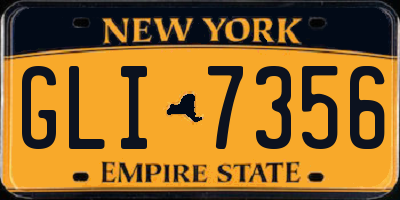 NY license plate GLI7356