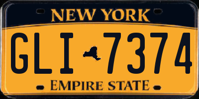 NY license plate GLI7374