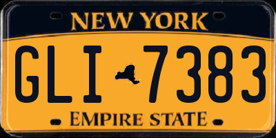 NY license plate GLI7383