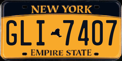 NY license plate GLI7407