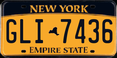 NY license plate GLI7436