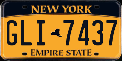 NY license plate GLI7437