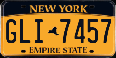 NY license plate GLI7457