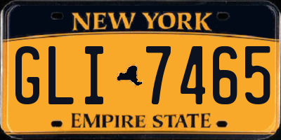 NY license plate GLI7465