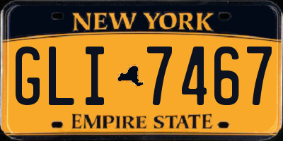 NY license plate GLI7467