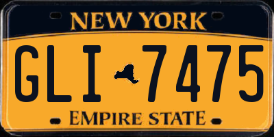 NY license plate GLI7475