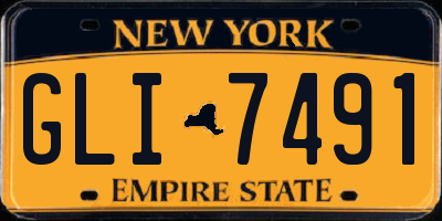 NY license plate GLI7491