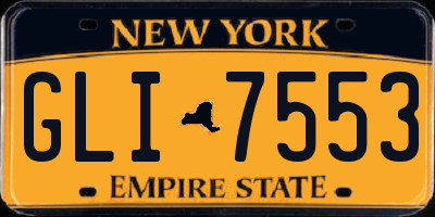 NY license plate GLI7553