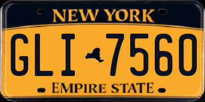 NY license plate GLI7560