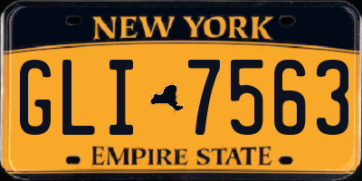 NY license plate GLI7563