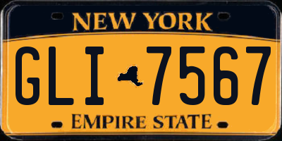 NY license plate GLI7567