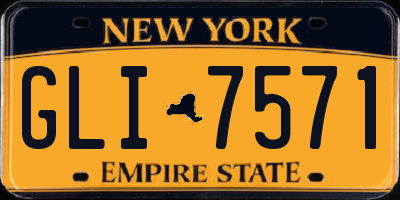 NY license plate GLI7571
