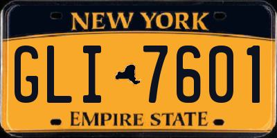 NY license plate GLI7601