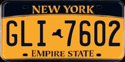NY license plate GLI7602