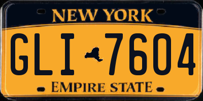 NY license plate GLI7604