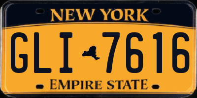 NY license plate GLI7616
