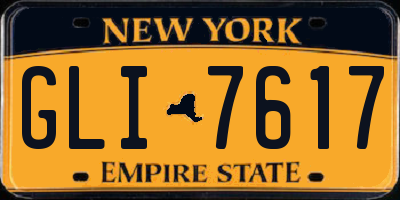 NY license plate GLI7617