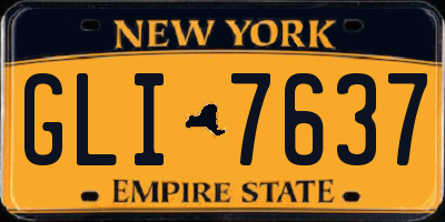 NY license plate GLI7637