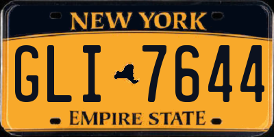 NY license plate GLI7644