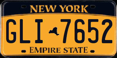 NY license plate GLI7652