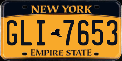 NY license plate GLI7653