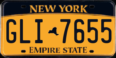 NY license plate GLI7655
