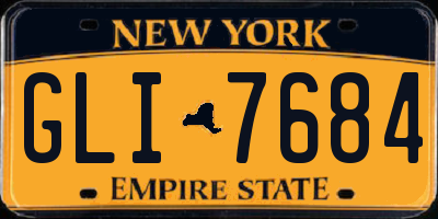 NY license plate GLI7684