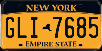 NY license plate GLI7685