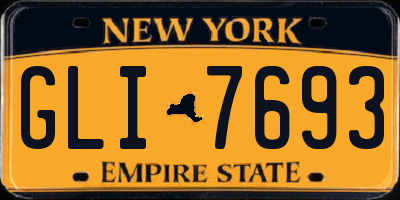 NY license plate GLI7693