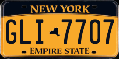 NY license plate GLI7707