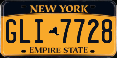 NY license plate GLI7728