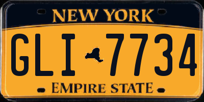 NY license plate GLI7734