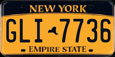 NY license plate GLI7736