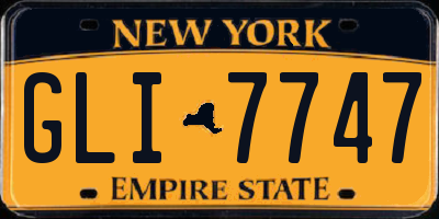 NY license plate GLI7747