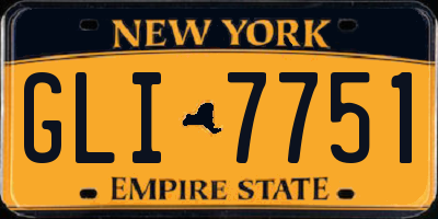 NY license plate GLI7751