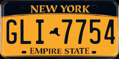 NY license plate GLI7754