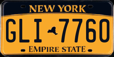 NY license plate GLI7760