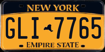 NY license plate GLI7765