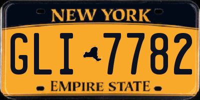 NY license plate GLI7782