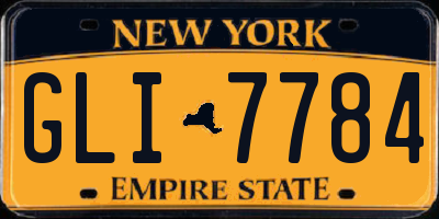 NY license plate GLI7784