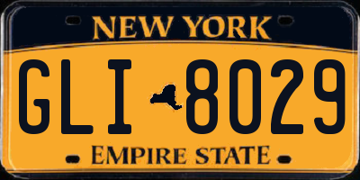 NY license plate GLI8029